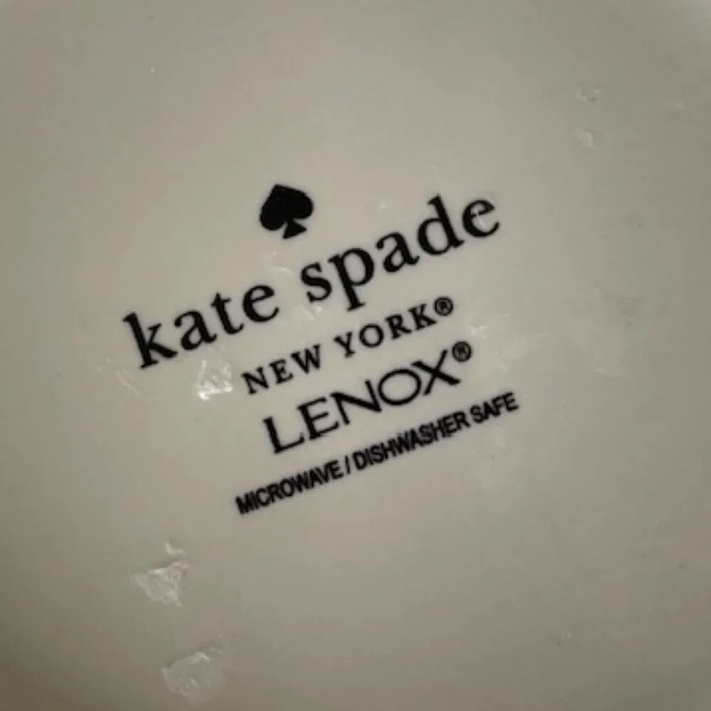 KATE SPADE Lenox All in Good Taste Deco Dot Gold Salad Plate 6
